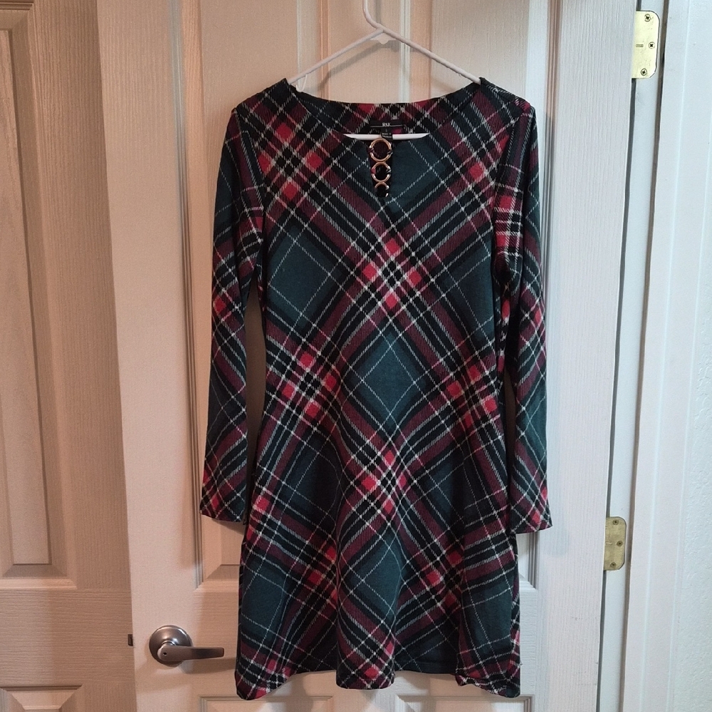 R&K Plaid Dress in Red and Green